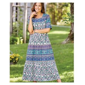 Vermont Country Store MuuMuu Cotton House Dress Duster Women’s Medium